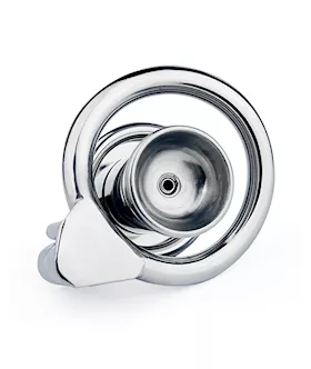 Button Hex Lock Inverted Chastity Cage
