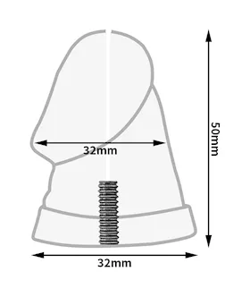 Button Hex Lock Inverted Chastity Cage With Dildo Attachment