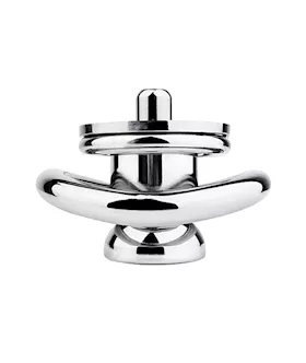 Button Hex Lock Inverted Chastity Cage With Dildo Attachment