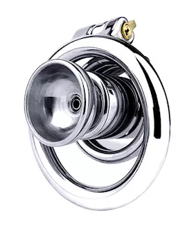 Button Key Locked Inverted Chastity Cage