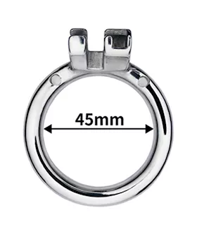 Button Key Locked Inverted Chastity Cage With Dildo Attachment