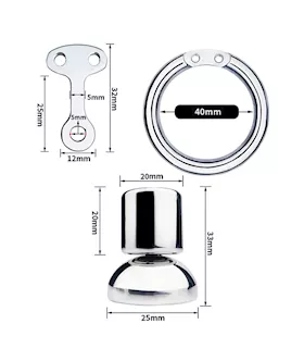 Minimal Hex Locked Inverted Chastity Cage