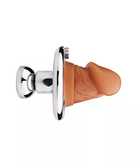 Minimal Hex Locked Inverted Chastity Cage With Dildo Attachment