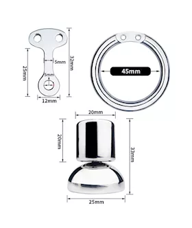 Minimal Hex Locked Inverted Chastity Cage With Dildo Attachment