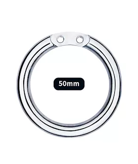 Minimal Hex Locked Inverted Chastity Cage With Dildo Attachment