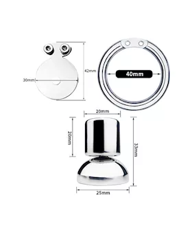 Full Circle Hex Locked Steel Inverted Chastity Cage
