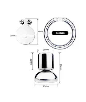 Full Circle Hex Locked Steel Inverted Chastity Cage