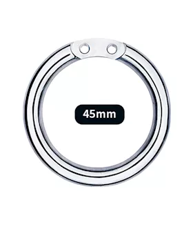 Full Circle Hex Locked Steel Inverted Chastity Cage With Dildo Attachment