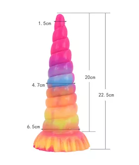 Wild Prancing Unicorn Horn Glow In The Dark Fantasy Dildo