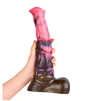 Wild Enticing Roan Thoroughbred Fantasy Dildo With Balls