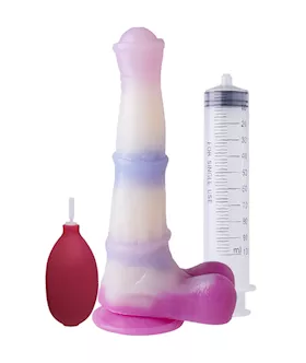 Wild Mischievous Mustang Squirting Fantasy Dildo with Balls