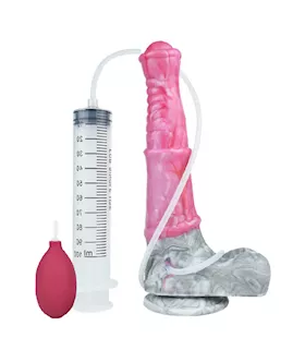 Wild Mischievous Mustang Squirting Fantasy Dildo with Balls
