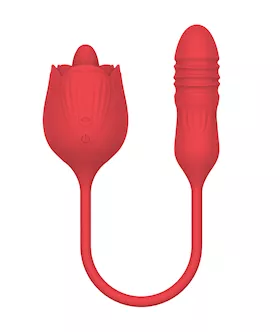 Pleasure Luxury DoubleEnded Licking Rose Vibrator