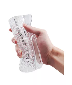 Ice Girl Vibrating Textured Masturbator