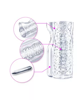 Ice Girl Vibrating Textured Masturbator