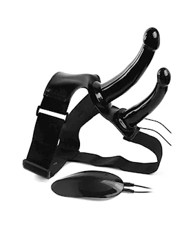 Black Magic Unisex Vibrating Strap-on Dildo