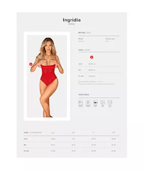 Obsessive Ingridia Crotchless Teddy