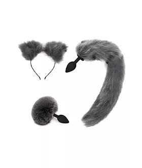 Fox Tail Butt Plug Set