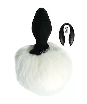 Bunny Tail Vibrating Butt Plug