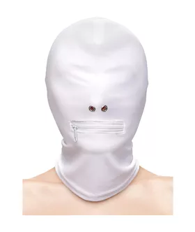 Fetish  Fashion Zippered Mouth Hood