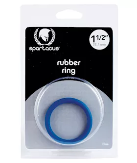 Spartacus 1.5" Rubber Cock Ring - Blue