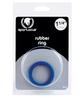 Spartacus 1.25" Rubber Cock Ring -  Blue