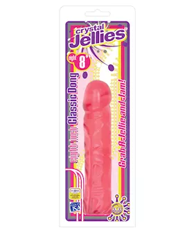 Crystal Jellies 8" Classic Dildo - Pink