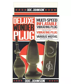 Deluxe Wonder Plug Inflatable Vibrating Butt Plug - Multi Speed