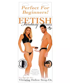 Fetish Fantasy Series For Him Or Her Vibrating Hollow Strap-on - Flesh