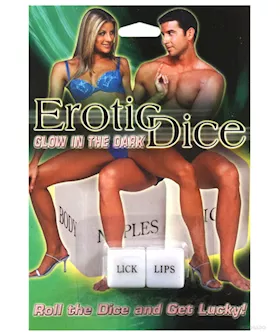 Erotic Dice In Couples Packaging - Glow In The Dark
