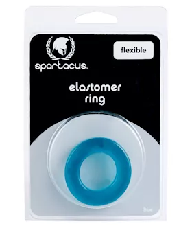 Spartacus Elastomer Cock Ring - Metro Blue