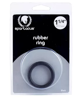 Spartacus 1.25" Rubber Cock Ring - Black