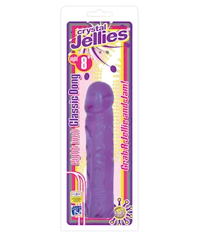 Crystal Jellies 8" Classic Dildo - Purple