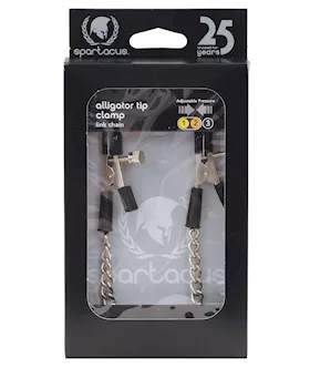 Spartacus Adjustable Alligator Nipple Clamps W/link Chain