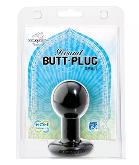 Round Butt Plug - Small Black