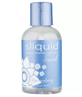 Sliquid Naturals Swirl Lubricant - 4.2 Oz  Blue Raspberry