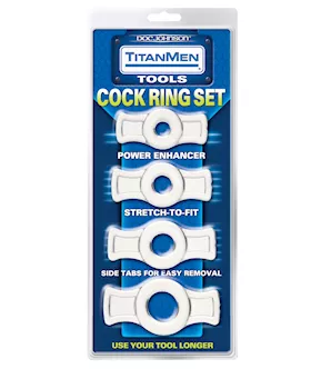 Titanmen Tools Cock Ring Set - Clear