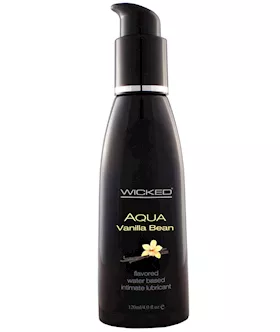 Wicked Sensual Care Aqua Water Based Lubricant - 4 Oz Vanilla Bean