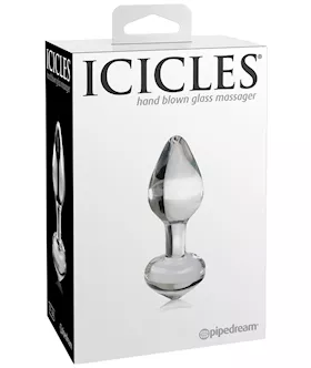 Icicles No. 44 Hand Blown Glass Butt Plug - Clear