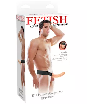 Fetish Fantasy Series 8" Hollow Strap On - Flesh