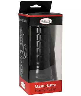 Malesation Horny Pussy Masturbator Black Case - Ivory
