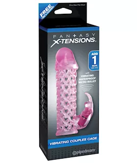 Fantasy X-tensions Vibrating Couples Cage - Pink