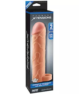 Fantasy X-tensions Perfect 2" Extension W/ball Strap - Flesh