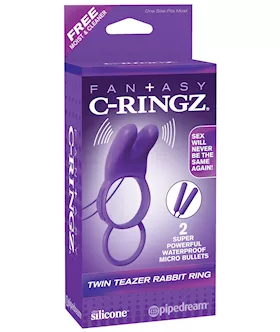Fantasy C-ringz Twin Teazer Rabbit Ring - Purple