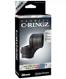 Fantasy C-ringz Mr. Big Cock Ring & Ball Stretcher - Black