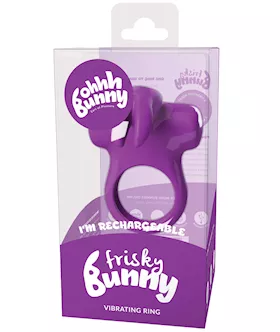 Vedo Frisky Bunny Rechargeable Vibrating Ring - Perfectly Purple