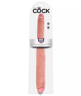 King Cock 16" Tapered Double Dildo - Flesh