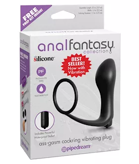 Anal Fantasy Collection Ass Gasm Vibrating Plug W/cockring