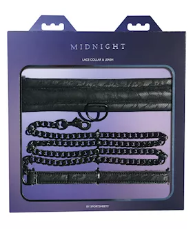 Sincerely Lace Collar & Leash - Black