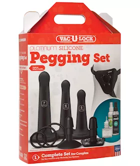Vac-u-lock Silicone Pegging Set - Black